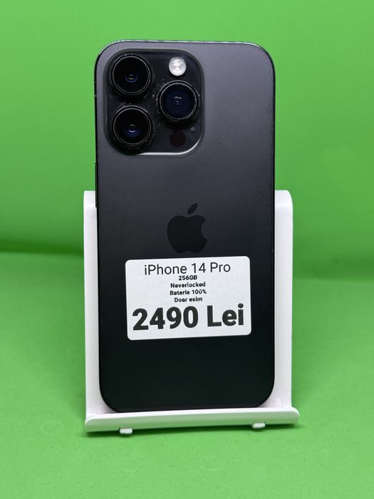 Iphone 14 Pro, 256 GB, Neverlocked, E-Sim Only, Garantie 12 puni