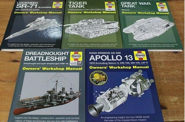 Manuale militare Haynes: nava, tancuri,avioane, navete NASA, Star Wars