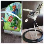 Дизайнерско столче за хранене и шезлонг за бебе Fisher price /люлеещ/