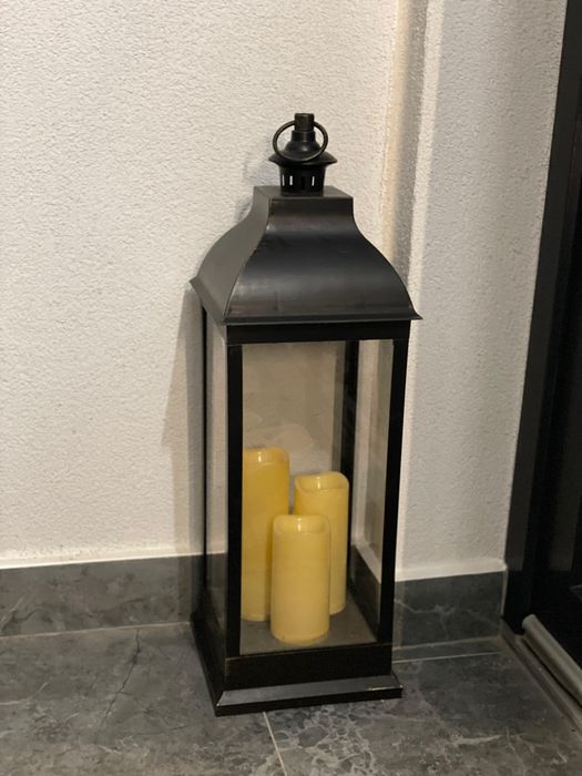 Felinar decorativ electric cu lumânări LED