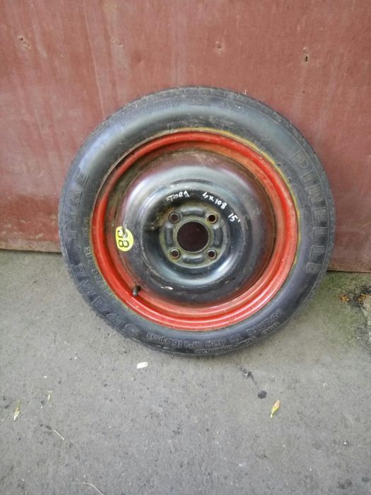 Roata rezerva slim pe 15 Ford Fiesta,Fusion,Focus, B-max, 4x108