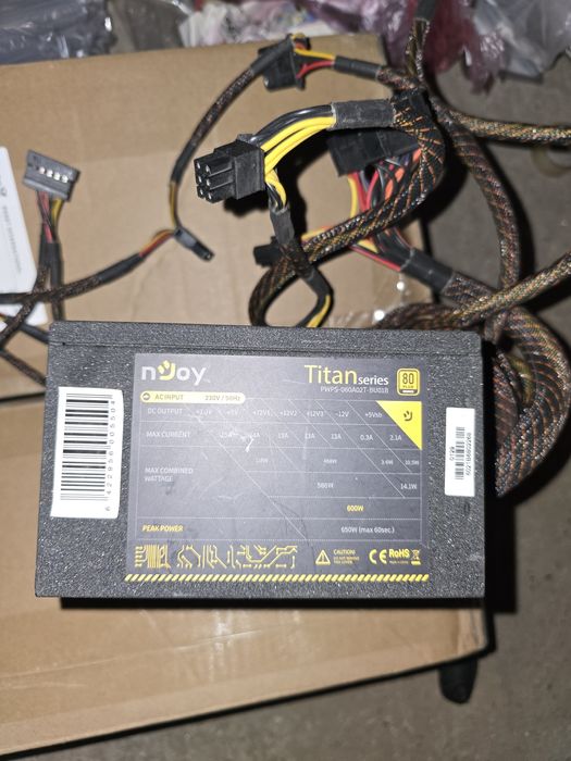 Sursa nJoy Titan 600, 600W Real Power, PFC Activ, 80 Plus Bronze