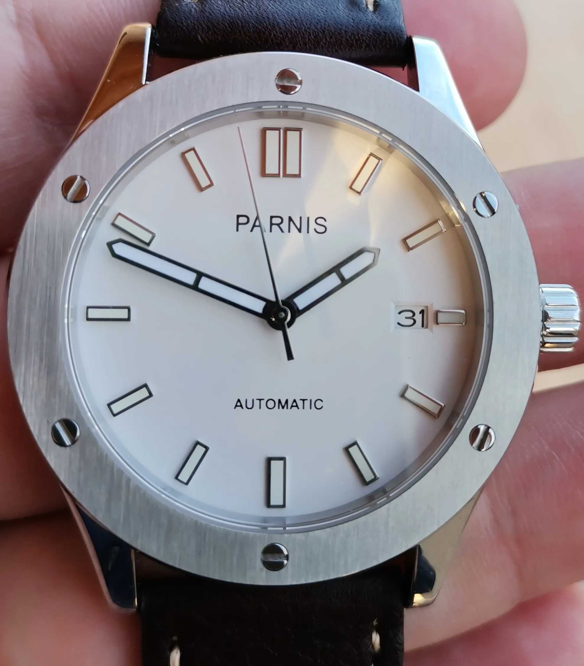 Parnis 44 mm mecanism Automatic Seiko NH35