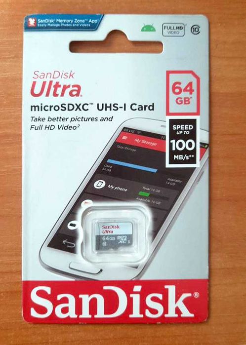 SanDisk Ultra МicroSDXC UHS-I 64 ГБ