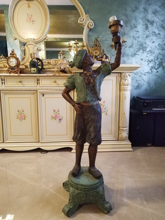 Statuie veioza bronz alama cupru