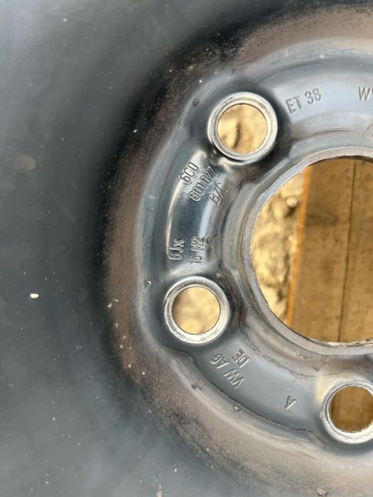 1бр джанта тенекиена Skoda rapid Seat Audi 5x100 6c0601027 et38 6j