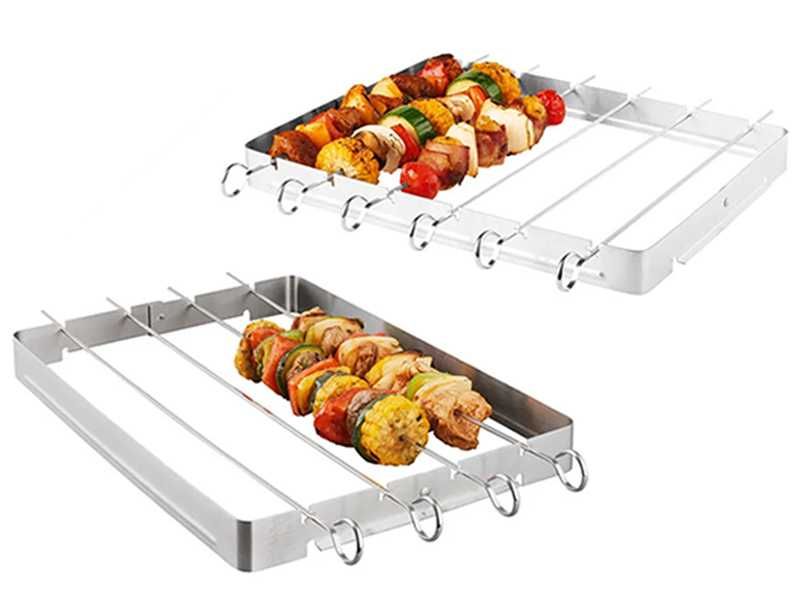 НОВИ! Дълги шишове за грил с поставка