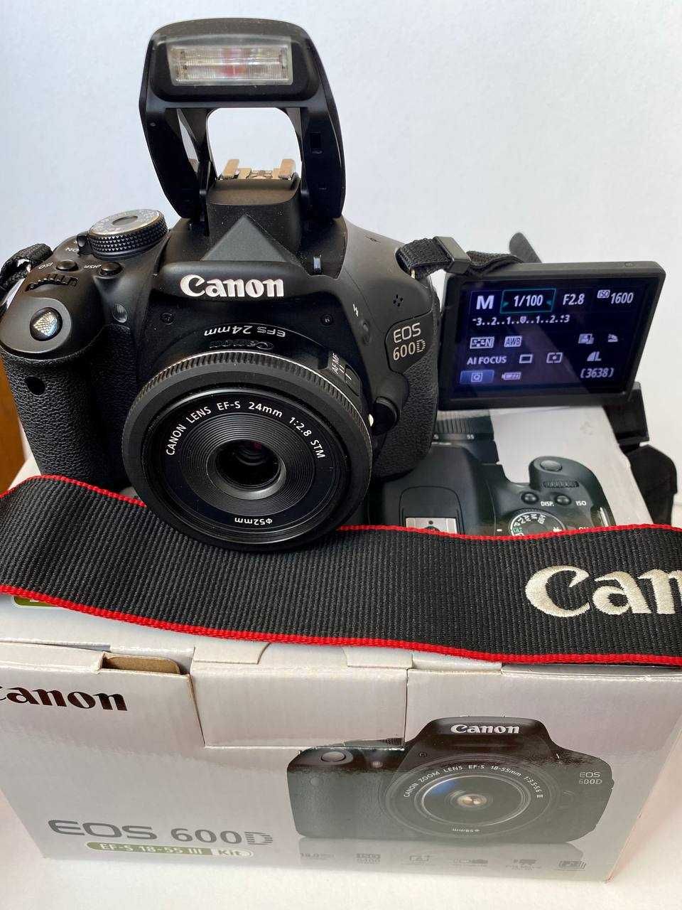 Камера Canon 600D, 4 объектива, светофильтры, штатив, пульт + подарок