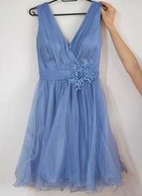 Rochie eleganta ocazie banchet nunta bleu XS 34