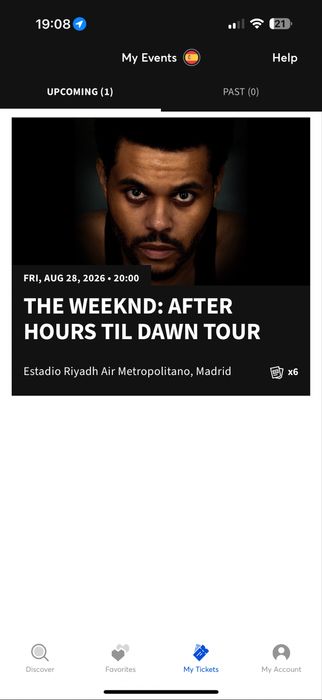 Vand 2 bilete golden circle 28 August MADRID THE WEEKND