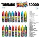 Pachet 7 x vape Tornado Music 30000 - USB C
