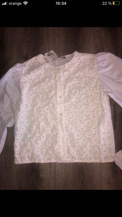 Cămașă albă cu broderie dama S noua