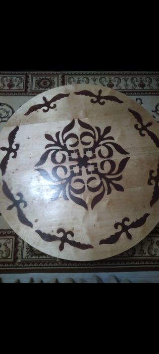 Казахский стол, низкий, деревянный