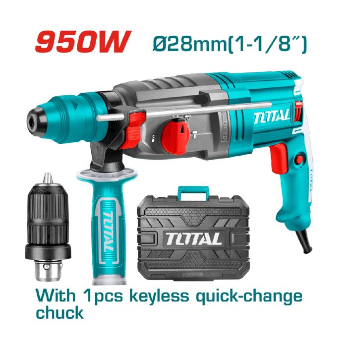 ЕЛЕКТРИЧЕСКИ Перфоратор Total industrial SDS+, 950 W