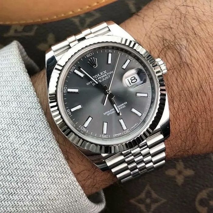 rolex datejust gray dial 41,mm