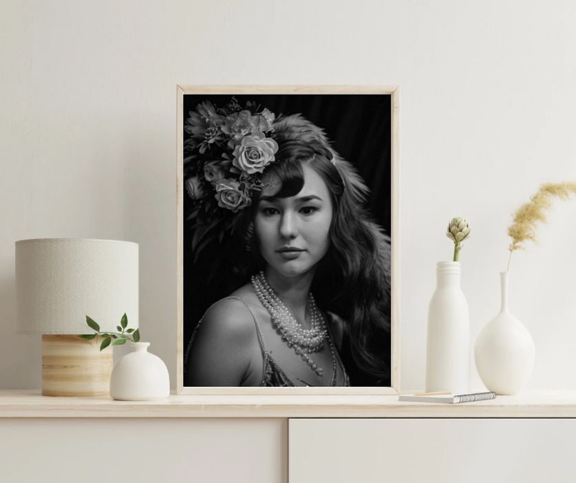 Ретро портрет/ Уникален подарък/ Ретро картина