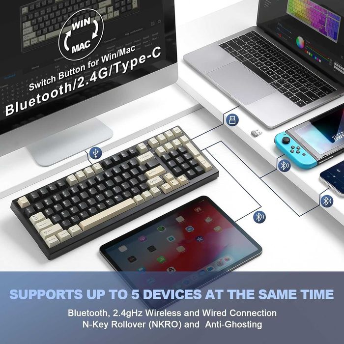 Нова Механична Клавиатура YUNZII YZ98 Gasket Hot Swap