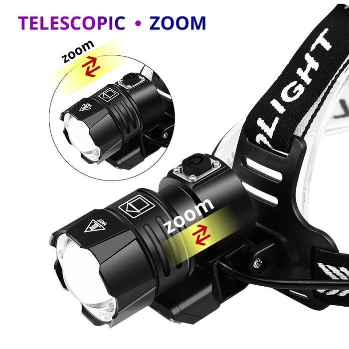 Lanterna Frontala POWER LIGHT cu ZOOM  Led Cree P90.2 OFERTA!