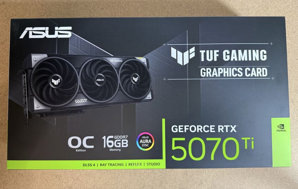Asus TUF RTX 5070 Ti Aura Edition Sigilata 4900 Ron