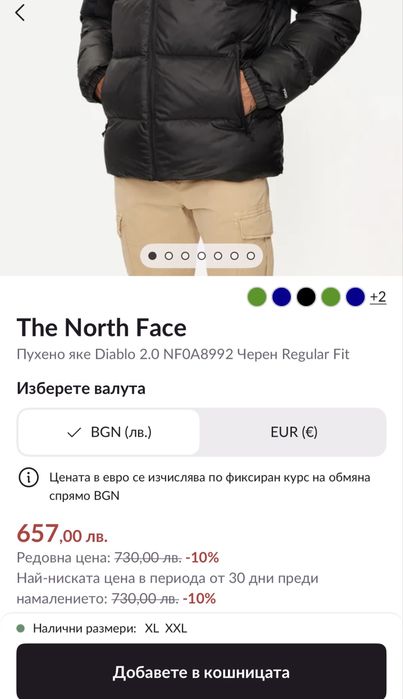 Пухено яке The North Face