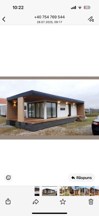 Case modulare pe structură metalică rezistentă și invelite cu panou sa