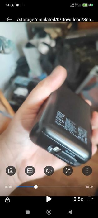 Baterie Externă 20 000 mAh, Mufe integrate USB-C și IPhone, înc.rapidă