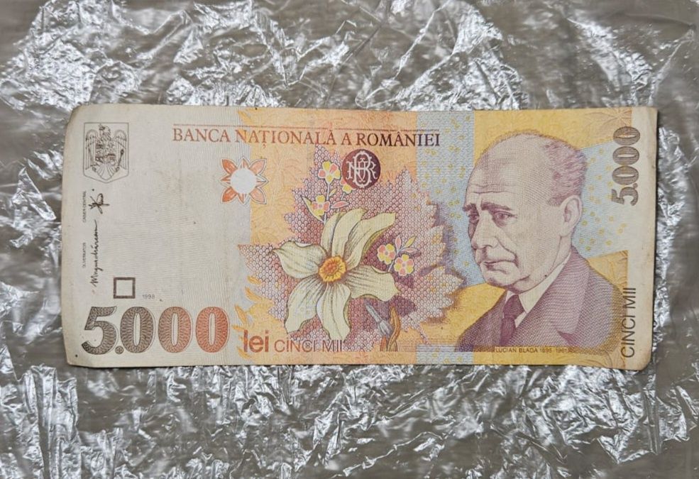 Bancnotă 5000 lei din 1998, seria 002D