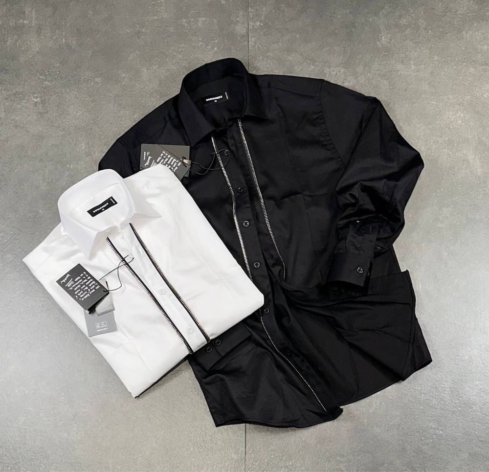Camasa Dsquared 2 Calitate Premium Alb si Negru