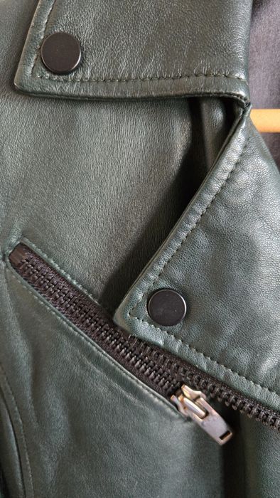 Barneys Original кожено зелено яке С