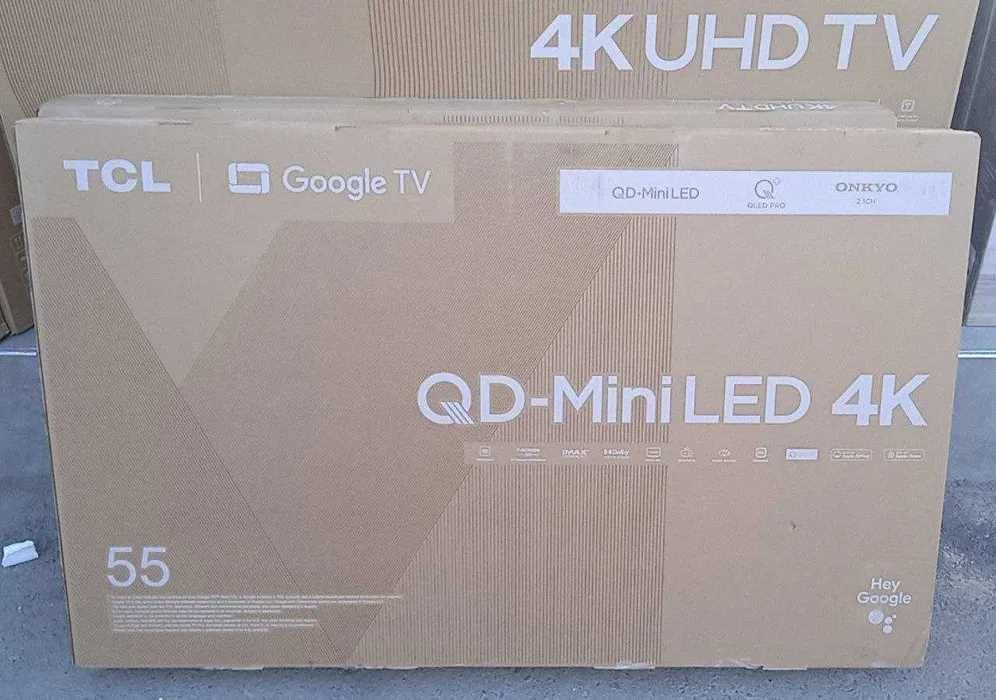 Телевизор TCL 55/65/75 UHD SMART GoogleTV 4K QD-Mini LED 144Hz
