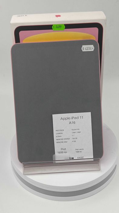 Garantie 24 luni CashBox Ipad 11 Pink 2025 A16 A3354 WiFI nou neactiva