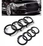 Emblema-Sigla-Logo-Cercuri-Audi-Neagra-A3-A4-A5-A6-A7-A8-Q3-Q5-Q7-Q8