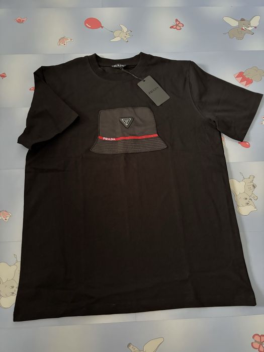 Tricou negru cu logo - XL
