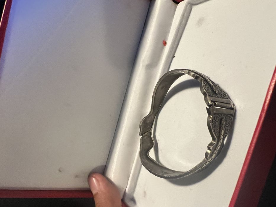 Bratara Vintage Peckham Seamless placata Cu argint,2 capete rotative