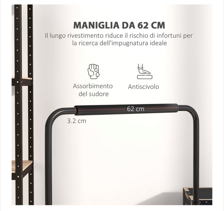 Успоредка 2 щанги за Dip SPORTNOW, регулируеми, черни, 70x50x80-105 см