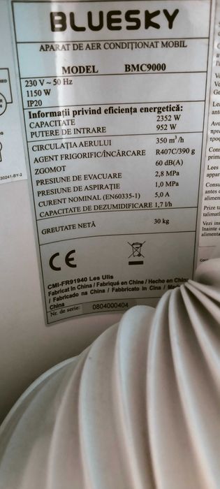 Aparat aer condiționat și dezumidificare mobil