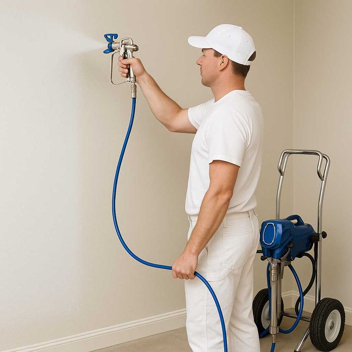 Покраска стен, потолков и других поверхностей безвоздушным аппаратом