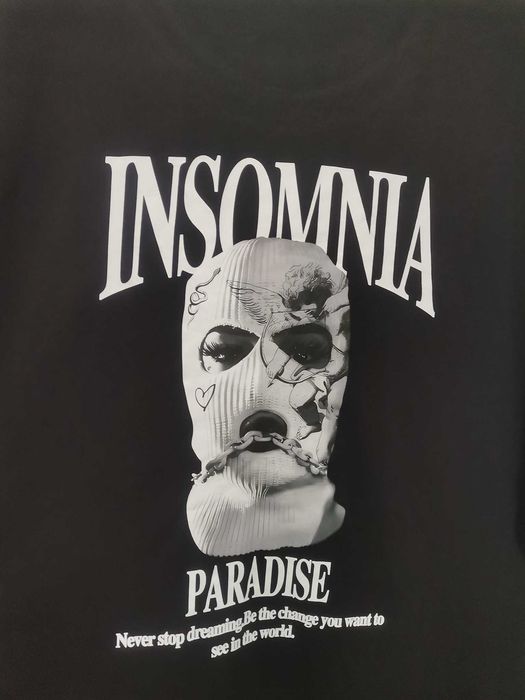 Tricou Negru Insomnia Paradise Nou Barbati Tricou cu masca