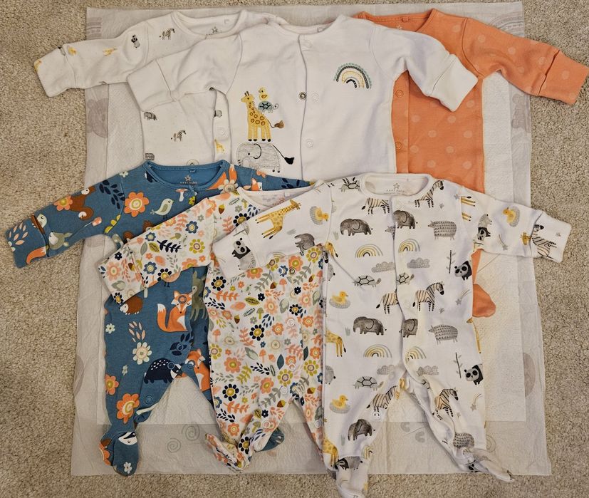 6 salopete bebe, Next, 0 luni