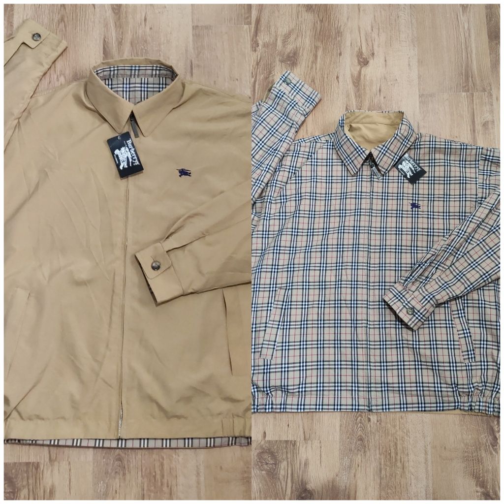 Geaca vintage Burberry reversibila mărimea XL