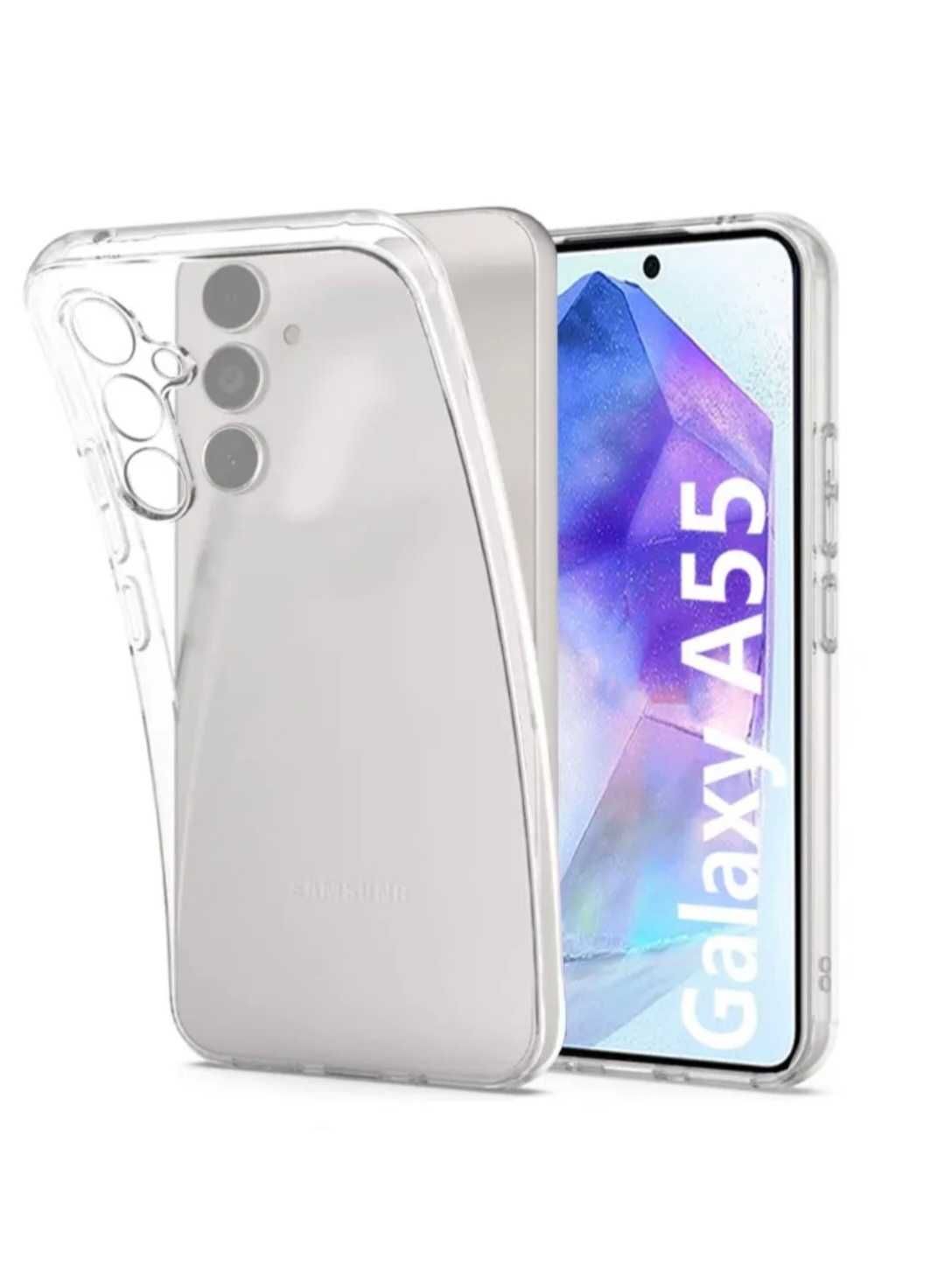 Set Samsung A36 A55 A56 - Husa cu Protectie Camera + Folie Sticla Full