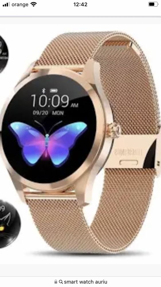 Vand smart watch auriu de dama