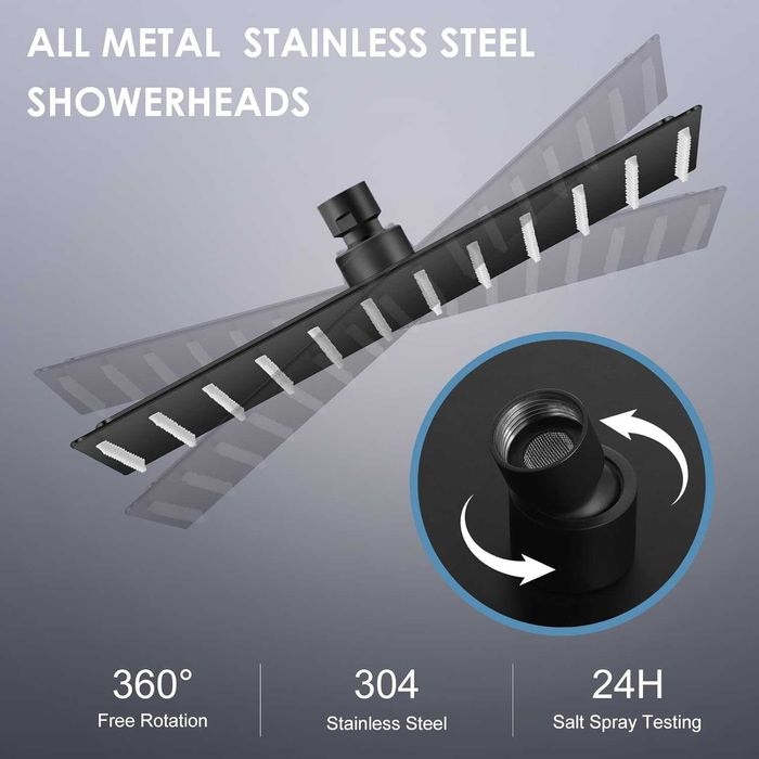 Cap dus tip Ploaie, 30x30cm, SLIM,Black Gold Crom, REDUS de la 300RON