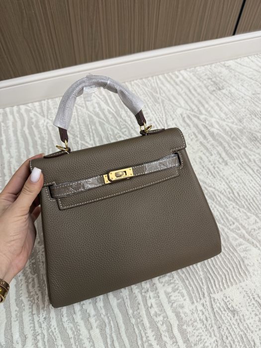 Сумка тоут Kelly Hermes кожа тауп
