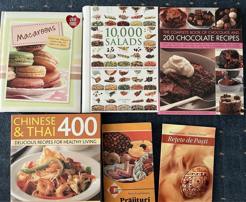 Carti rețete:400 retete chinezești și tailandeze, Macaroons, Ciocolata