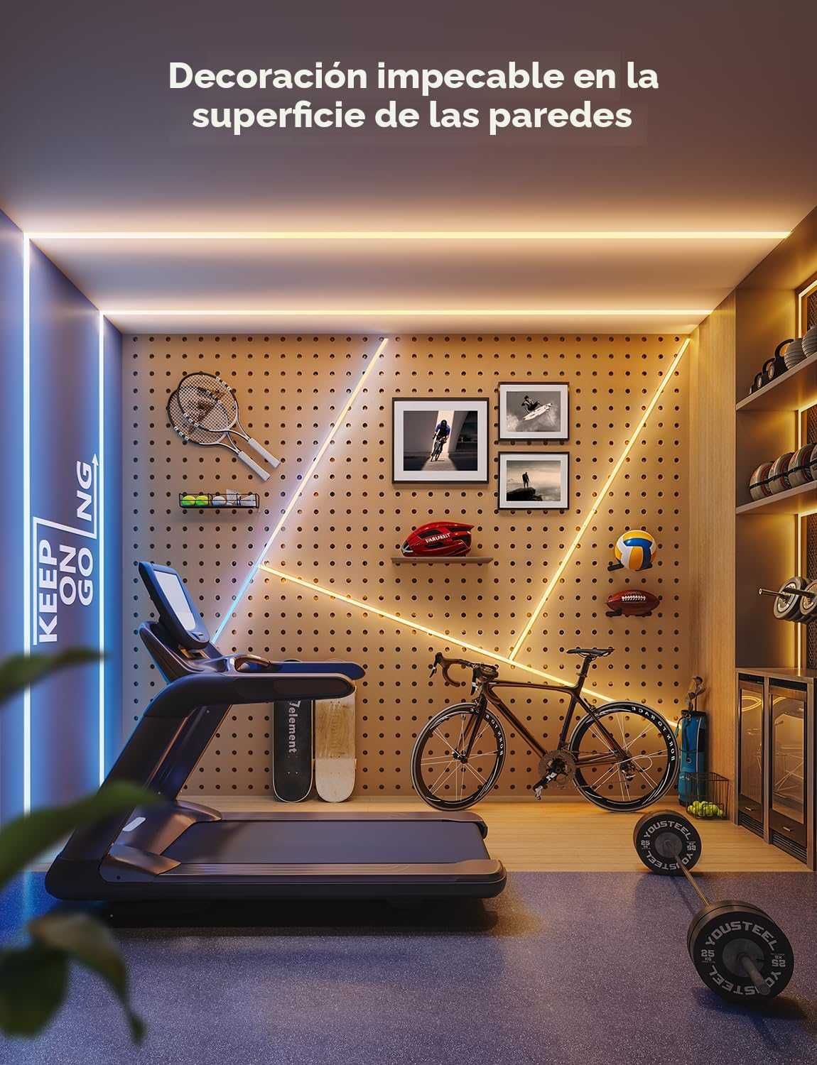 ЧИСТО НОВО Govee COB LED лента Pro, 3 метра LED светлини съвместими...