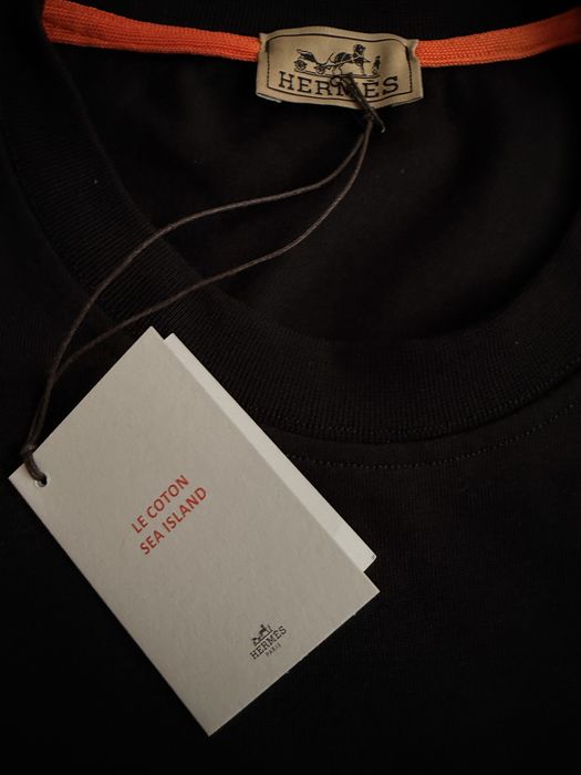 Hermès тениска — черна, размери S–XXL, нова