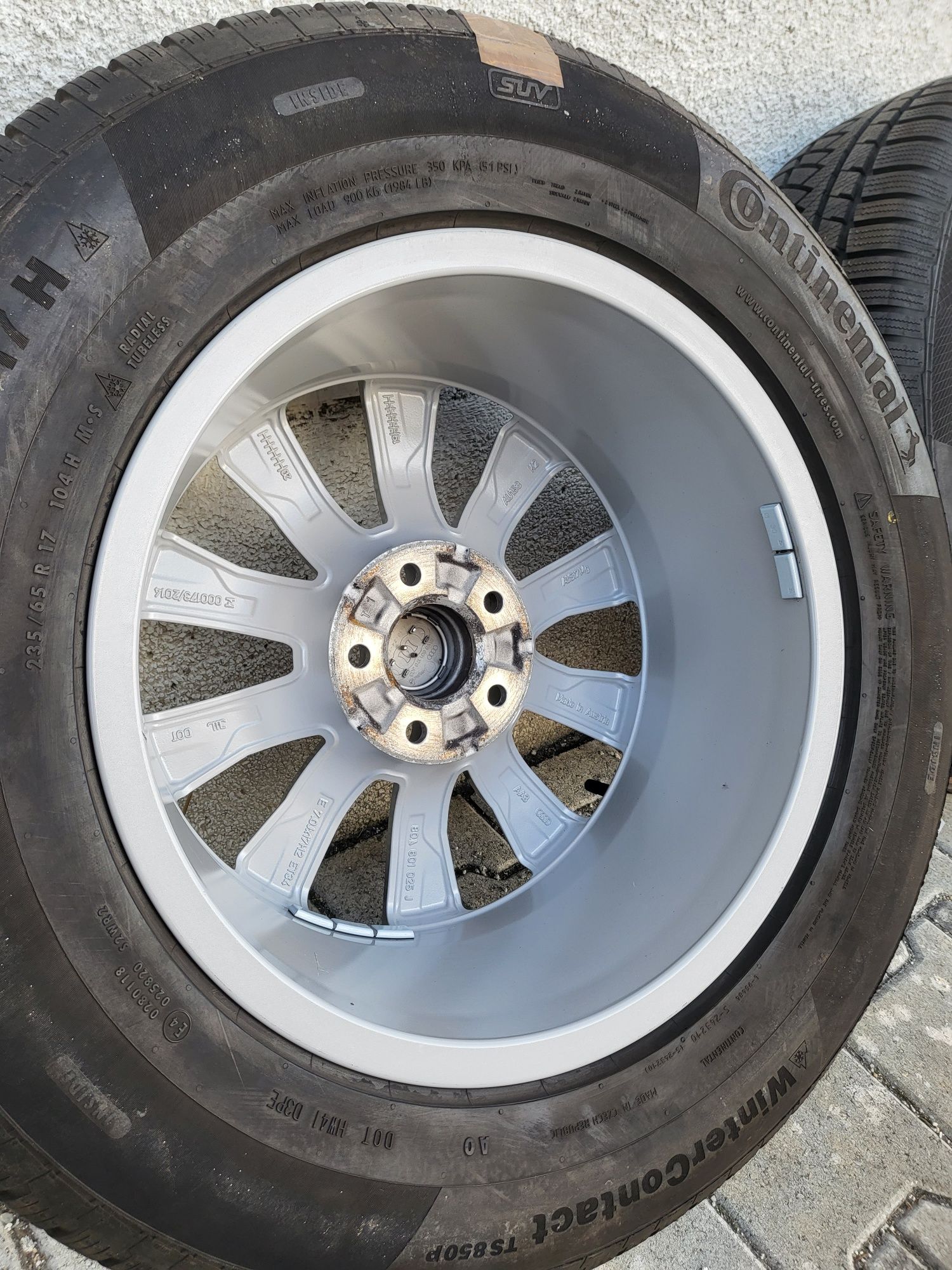 Jante aliaj Audi R17 Q3, anvelope iarna Continental 235 65 17