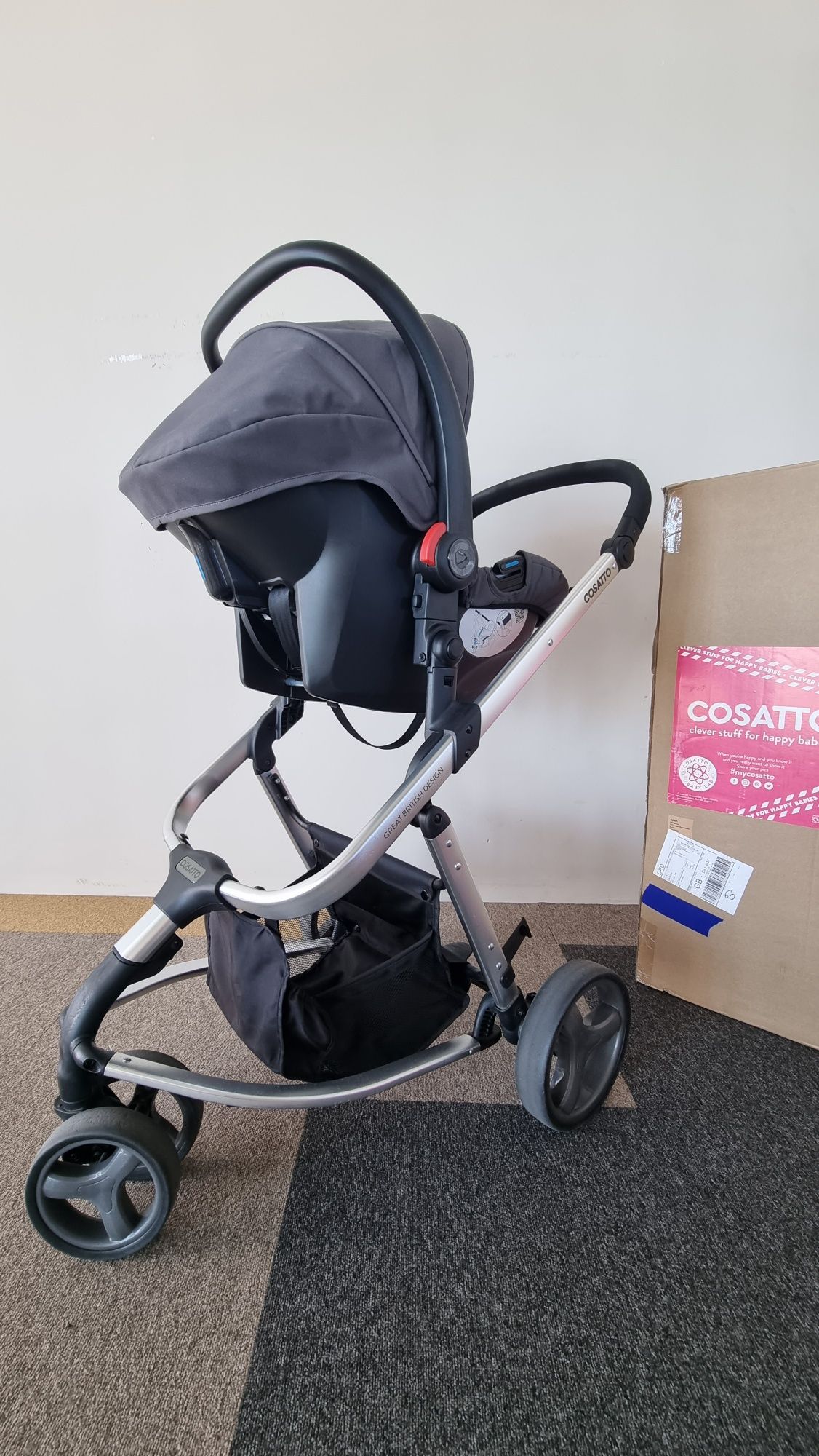 Количка Cosatto 3 в 1, с кошче за кола, детска количка , бебе