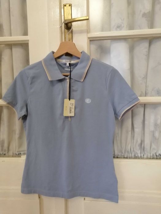 GEOX тениска с яка и едно копче